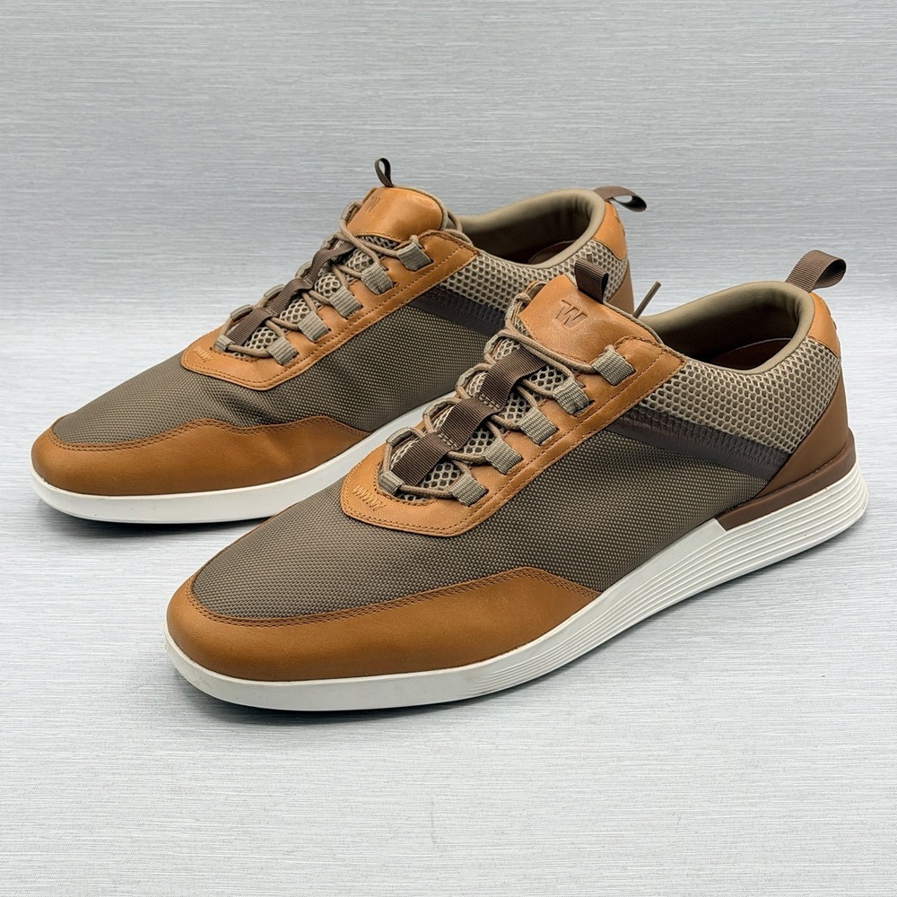 Wolf & Shepherd Victory Crossover Men's 14 Dress Sneakers Brown Leather Hybrid